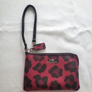 Animal print Coach Wristlet